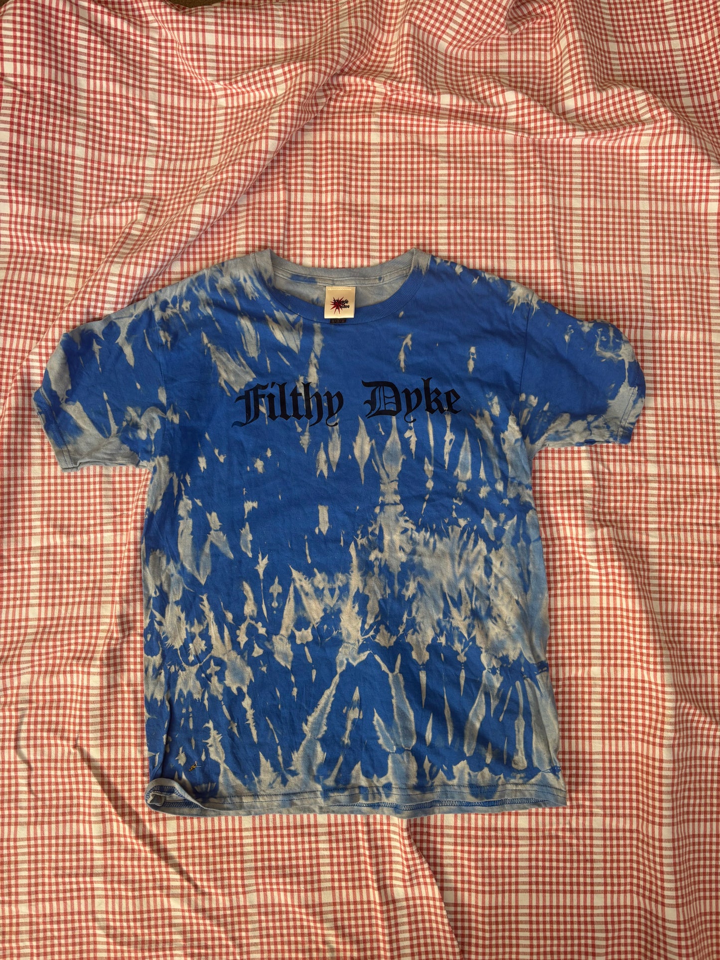 Bleached filthy dyke baby tee