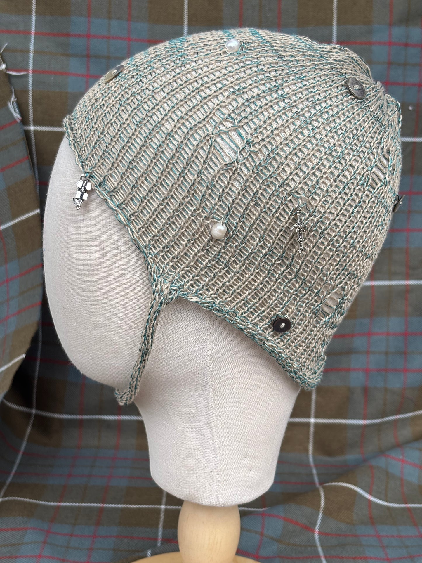 Lace medieval summer cap