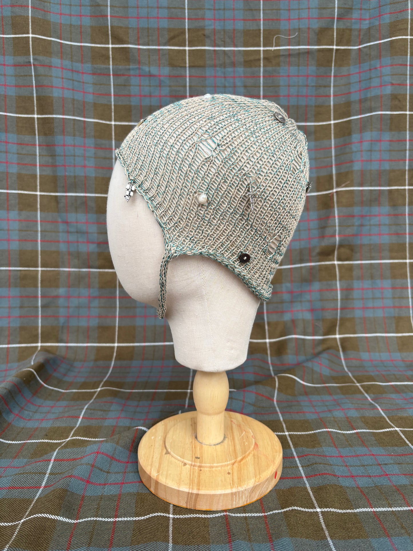 Lace medieval summer cap