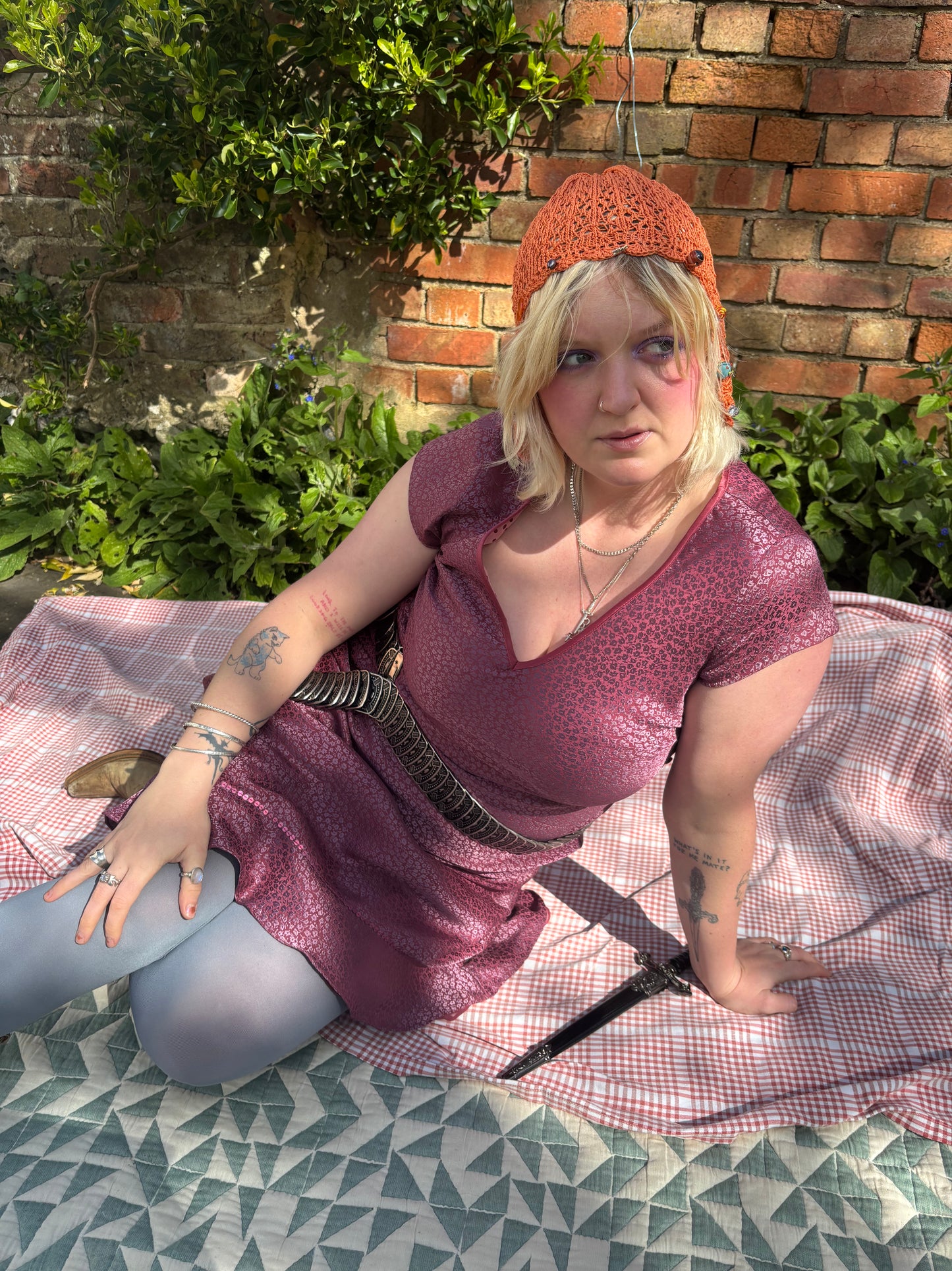 Medieval lace coif