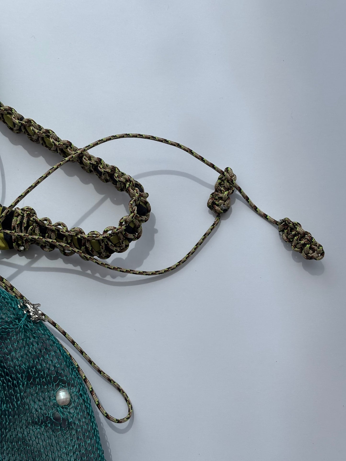 Lace charm pouch bag