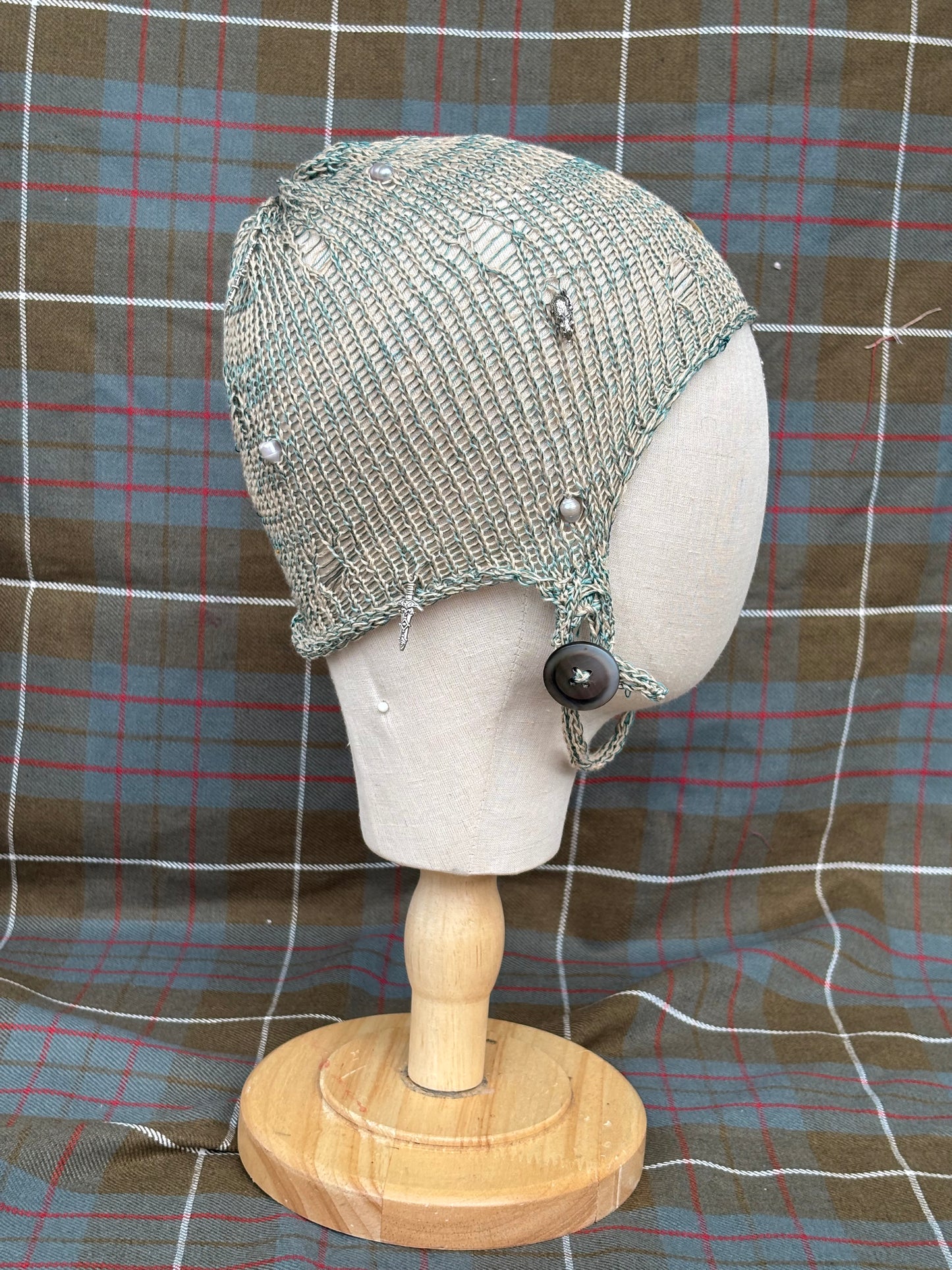 Lace medieval summer cap