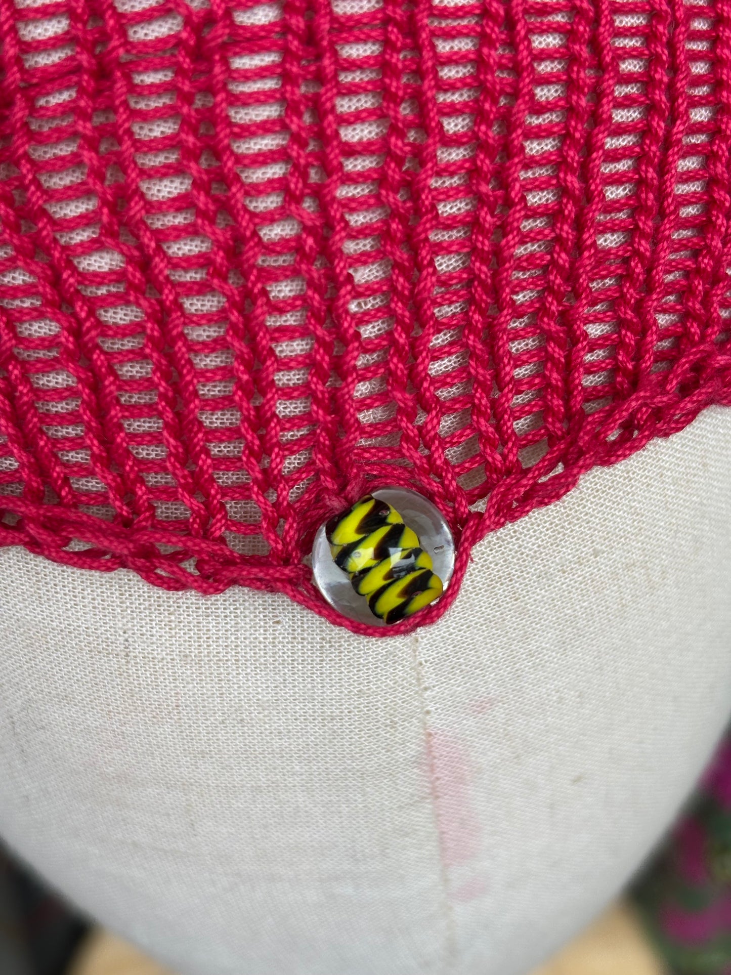 Fishnet summer bonnet