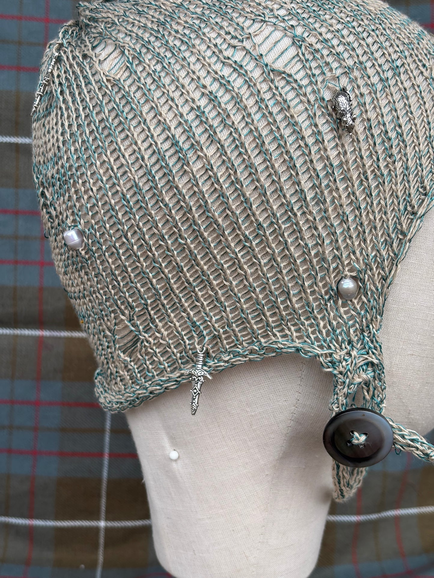 Lace medieval summer cap