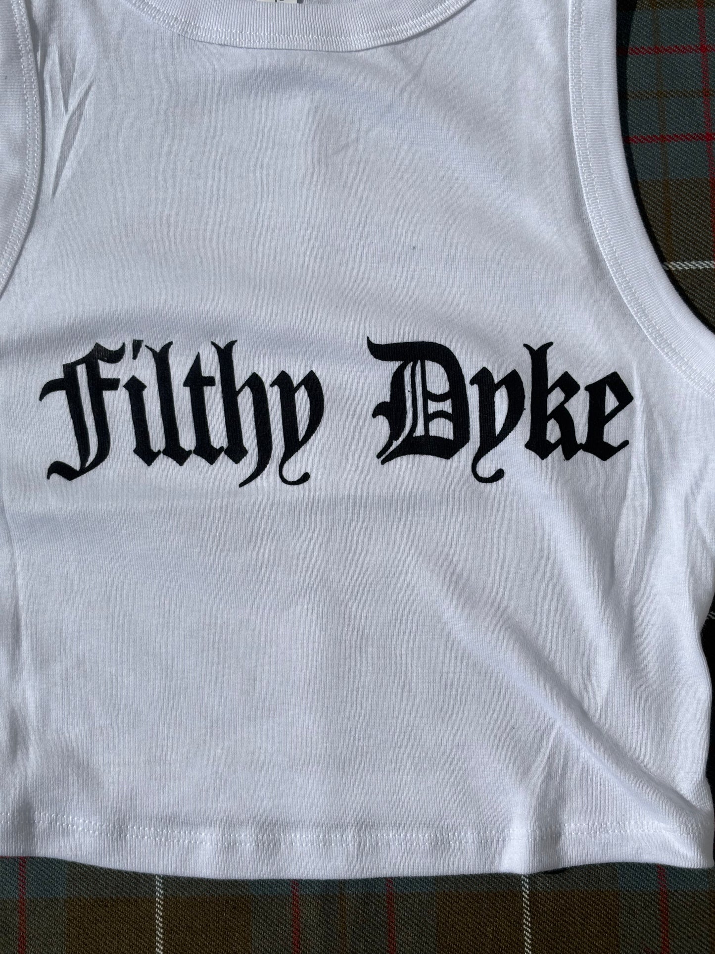 Filthy Dyke Cropped vest