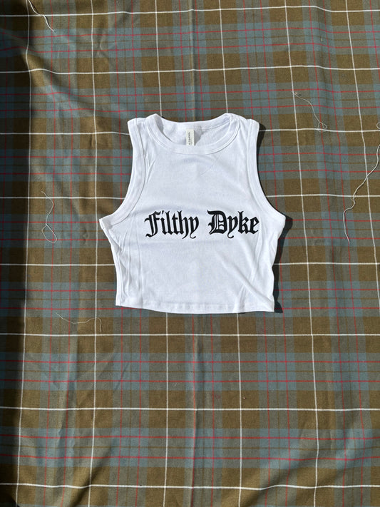 Filthy Dyke Cropped vest