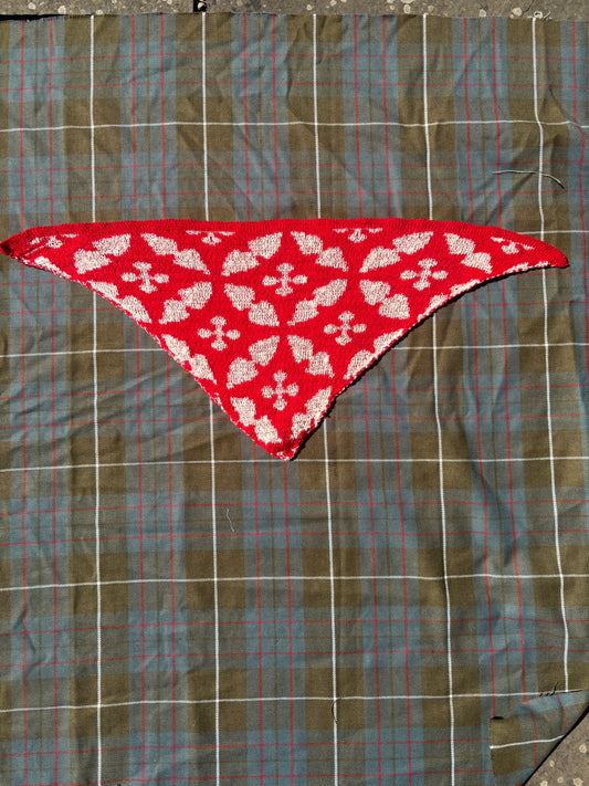 Medieval fence knitted bandana