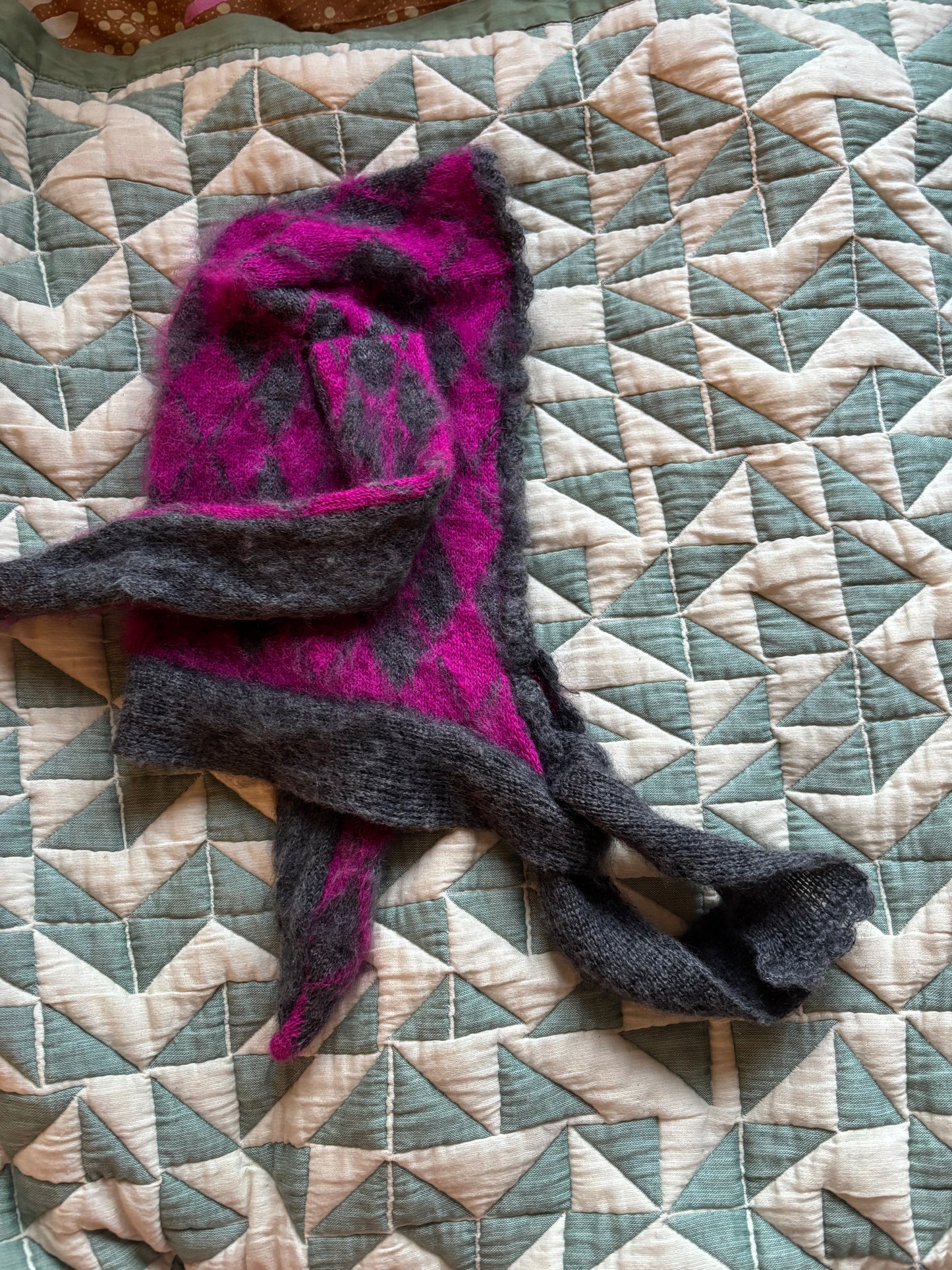 Mohair diamond bunny
