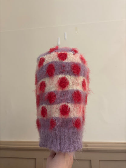 Mohair polkadot bonnet