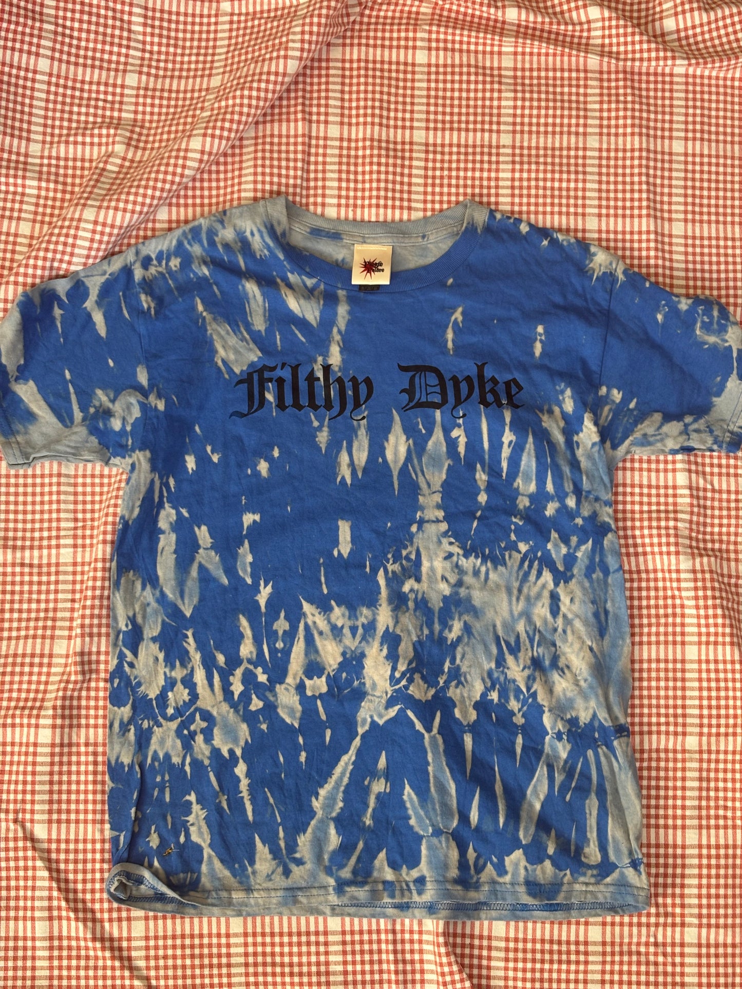 Bleached filthy dyke baby tee