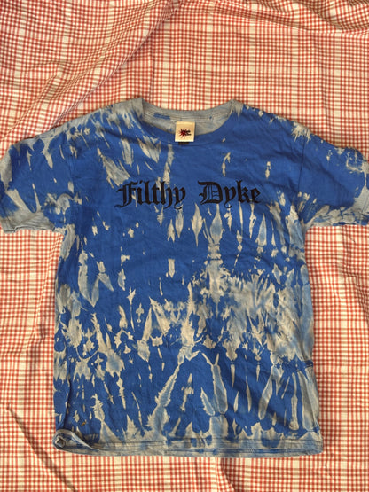 Bleached filthy dyke baby tee