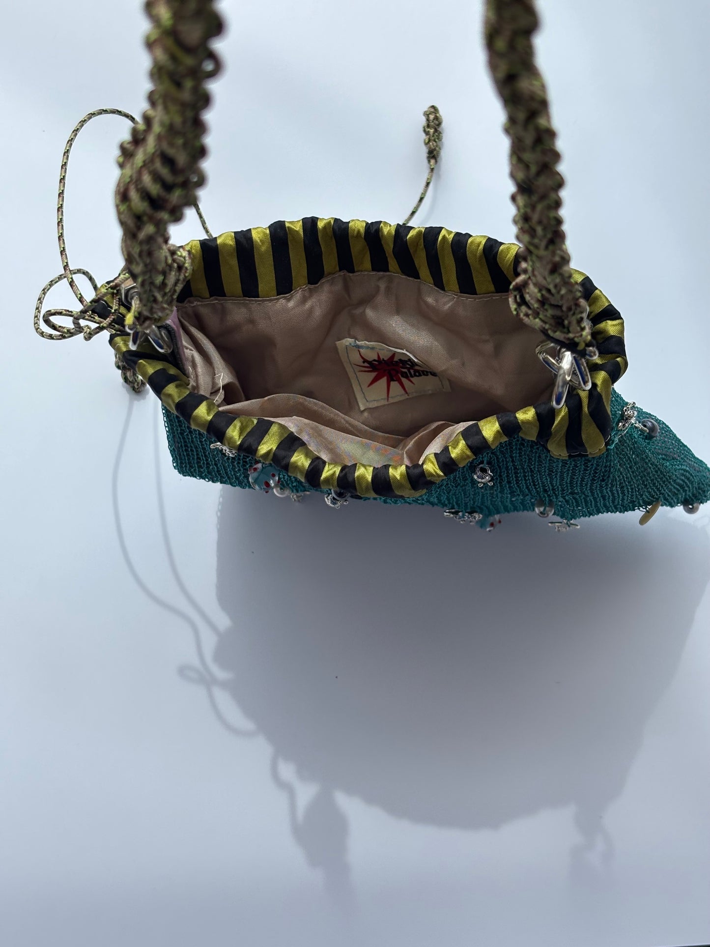 Lace charm pouch bag