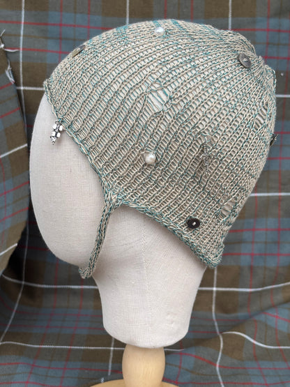 Lace medieval summer cap