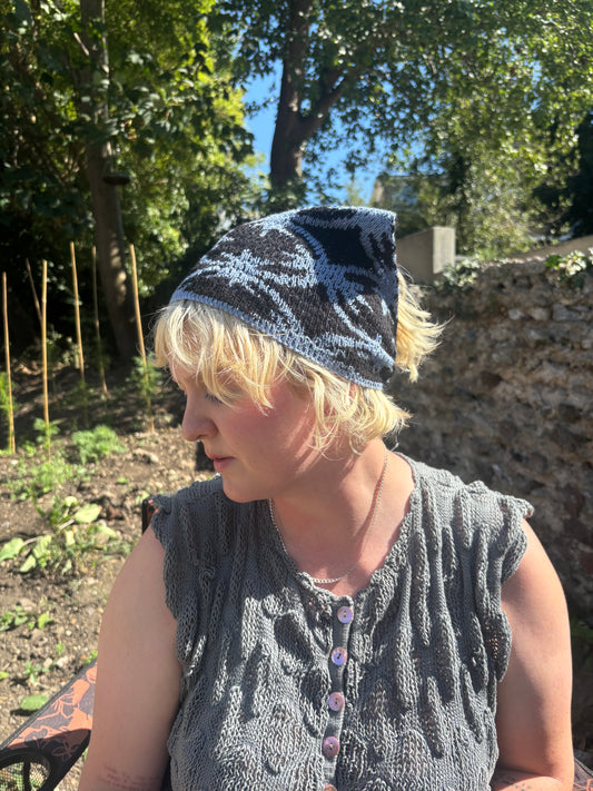 Medieval fence knitted bandana