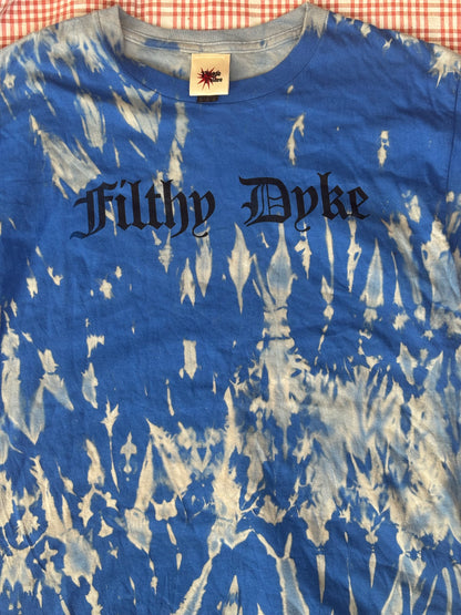 Bleached filthy dyke baby tee