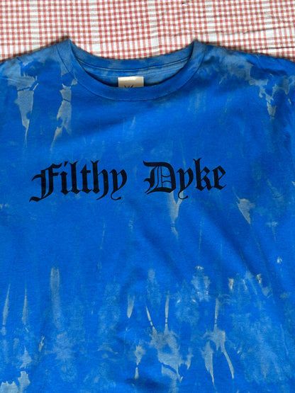 Bleached filthy dyke baby tee