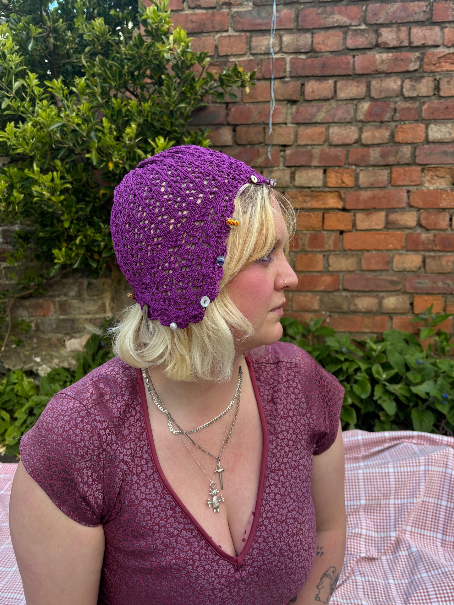 Medieval lace coif