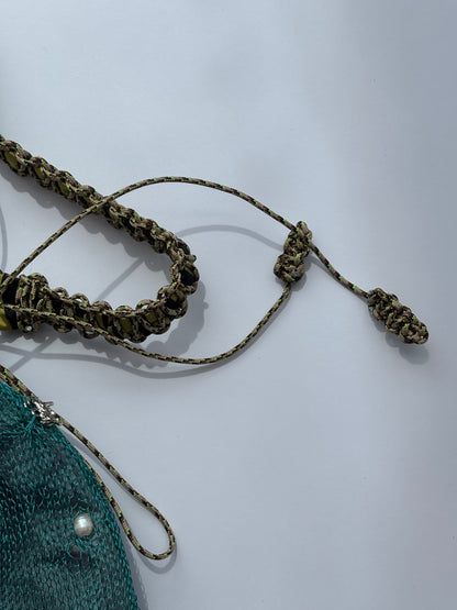 Lace charm pouch bag