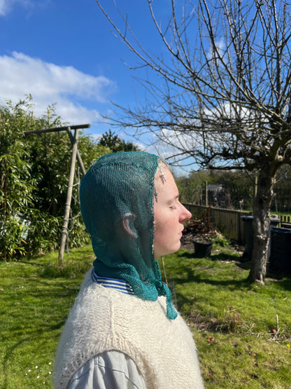 Medieval chain mail knit bonnet