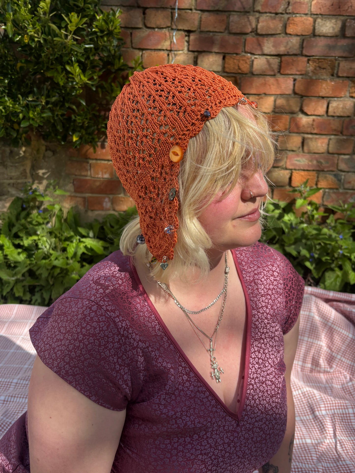 Medieval lace coif