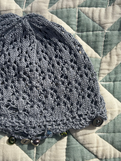 Lace coif hat
