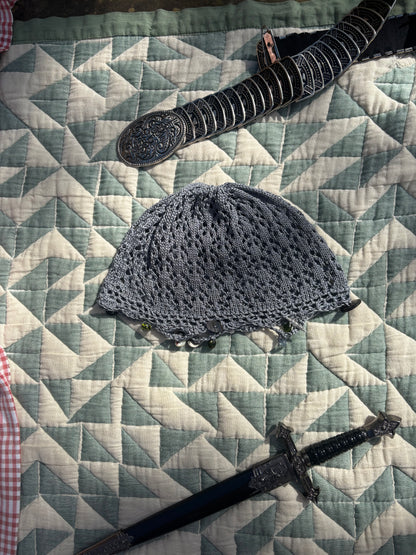 Lace coif hat