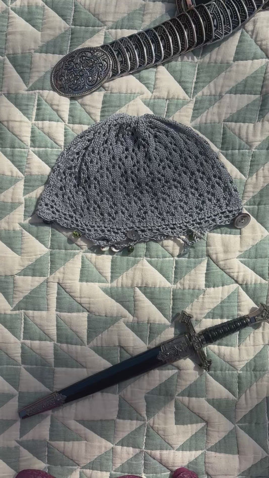 Lace coif hat