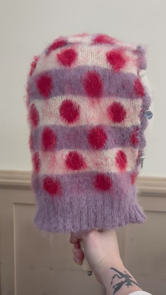 Mohair polkadot bonnet